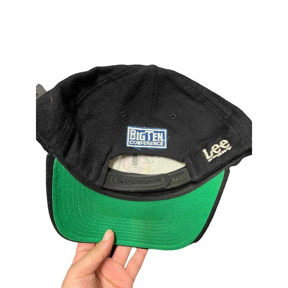 Vintage Ohio State Buckeyes 1996 Big Ten Champions Black Wool Snapback Lee Sport